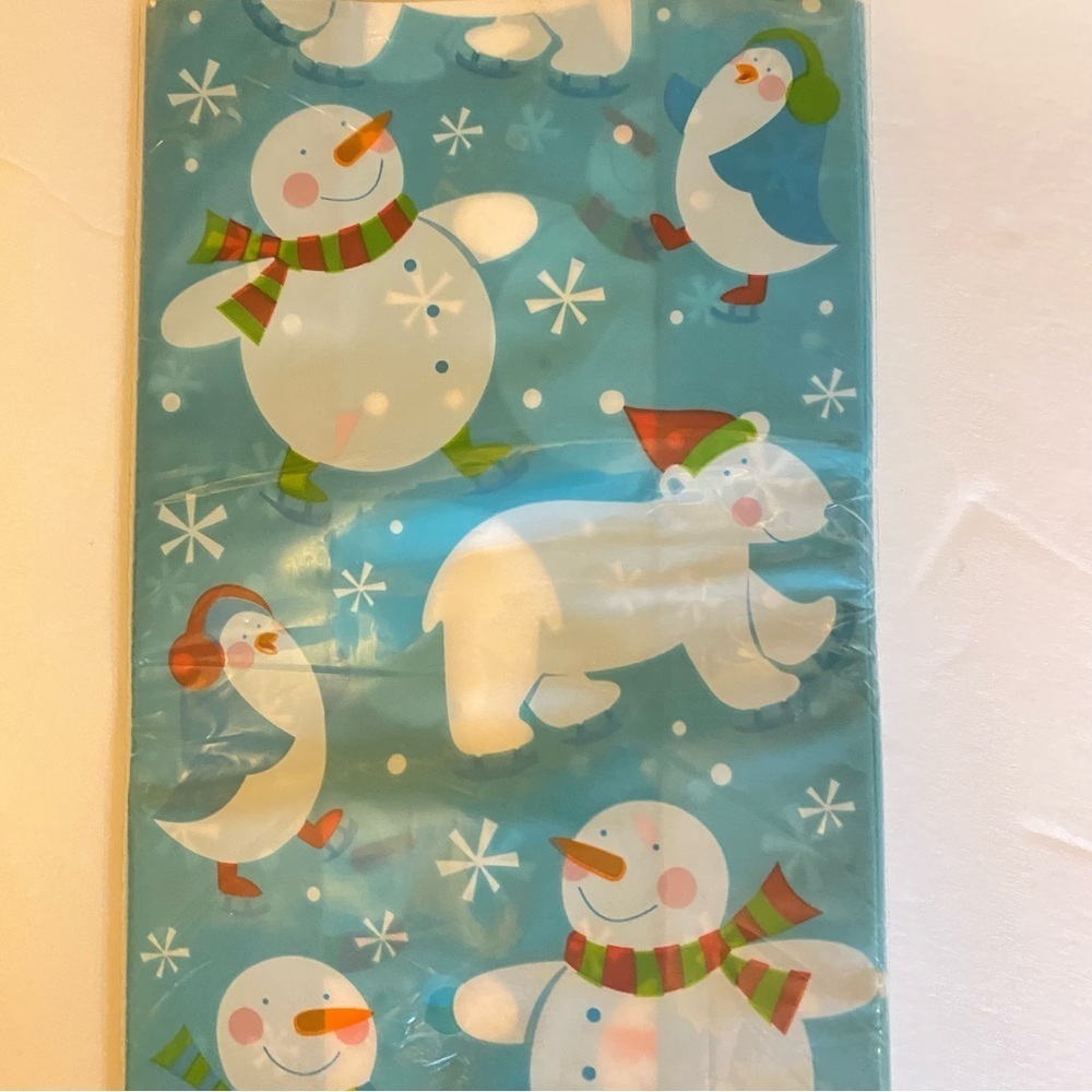 Snowman Party Favor Bags - Blue - 20 pcs. - Picture 4 of 6